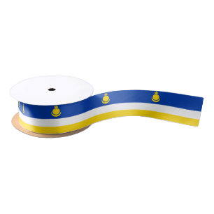 Patriotic Buryatia Flag Satin Ribbon