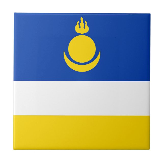 Patriotic Buryatia Flag Tile (Front)