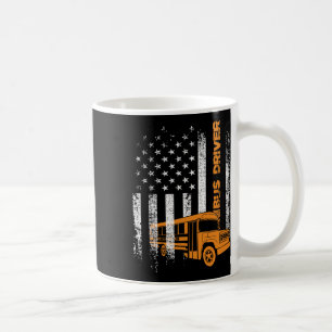 Patriotic Bus Driver Usa American Flag - School Bu Coffee Mug