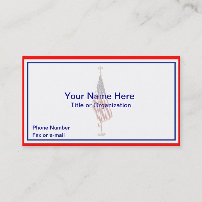 Patriotic Business Card (Front)