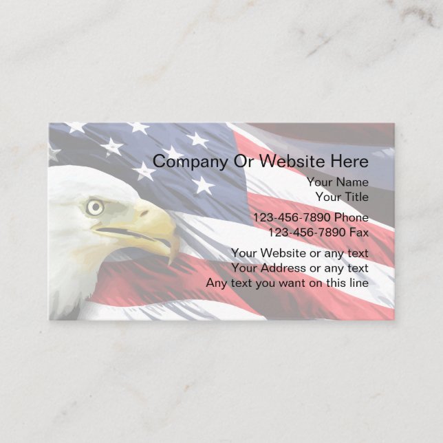 Patriotic Business Card Template (Front)