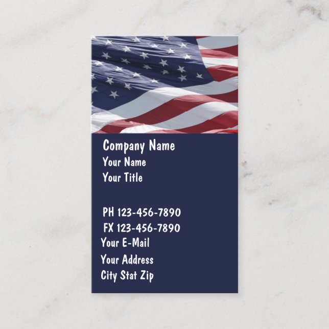 Patriotic Business Cards (Front)