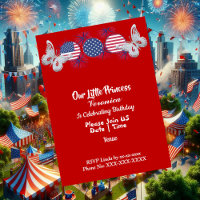 Patriotic Butterfly American Flag Birthday Party