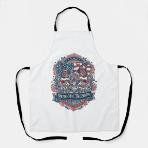 Patriotic Butterfly Garden Vector Graphic Tee_1 Apron