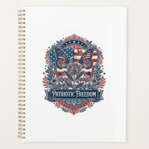 Patriotic Butterfly Garden Vector Graphic Tee_1 Planner