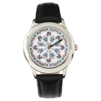 Patriotic butterfly Kaleidoscope design Watch