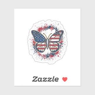 Patriotic Butterfly Vintage Engraving Vector Desig