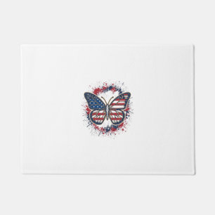 Patriotic Butterfly Vintage Engraving Vector Desig Doormat