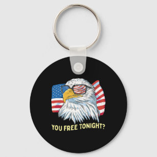 Patriotic Byld Eagle America Independence Day 4th  Key Ring