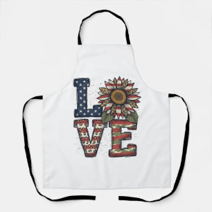 Patriotic Cactus Vintage Engraving Shirt Design_1 Apron