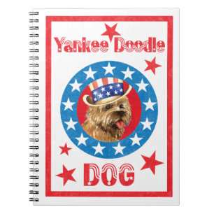 Patriotic Cairn Terrier Spiral Notebook