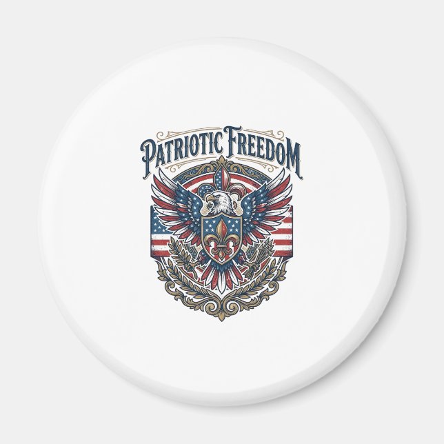 Patriotic Cajun Pride Vector Graphic Tee_1 Magnet (Front)