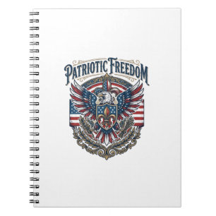 Patriotic Cajun Pride Vector Graphic Tee_1 Notebook