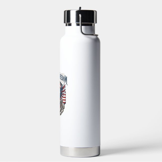 Patriotic Cajun Pride Vector Graphic Tee_1 Water Bottle (Left)