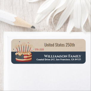 Patriotic Cake 1776–2026 Family Design Return
