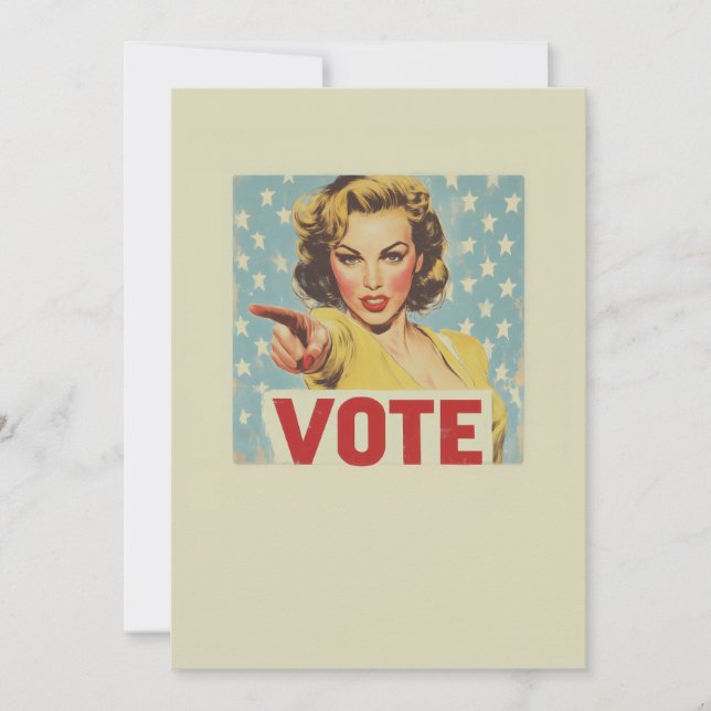 Patriotic Call to Action: Vote! Invitation (Front)