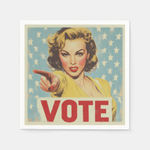Patriotic Call to Action: Vote! Napkin