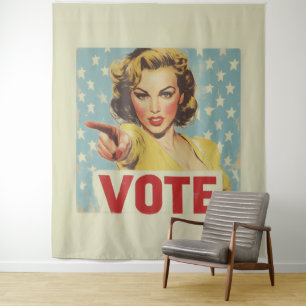 Patriotic Call to Action: Vote! Tapestry