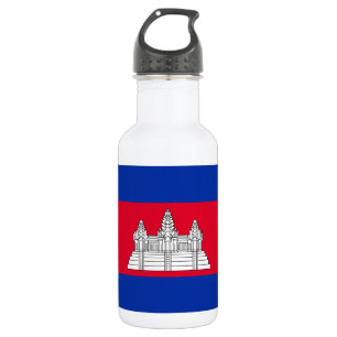 Patriotic Cambodia Flag 532 Ml Water Bottle