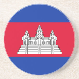 Patriotic Cambodia Flag Coaster