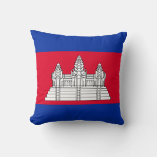 Patriotic Cambodia Flag Cushion