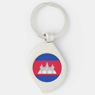 Patriotic Cambodia Flag Key Ring