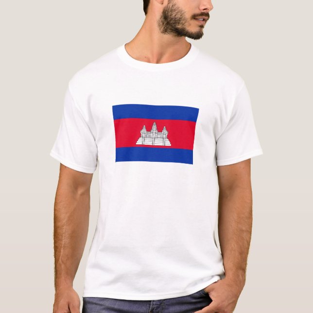 Patriotic Cambodia Flag T-Shirt (Front)
