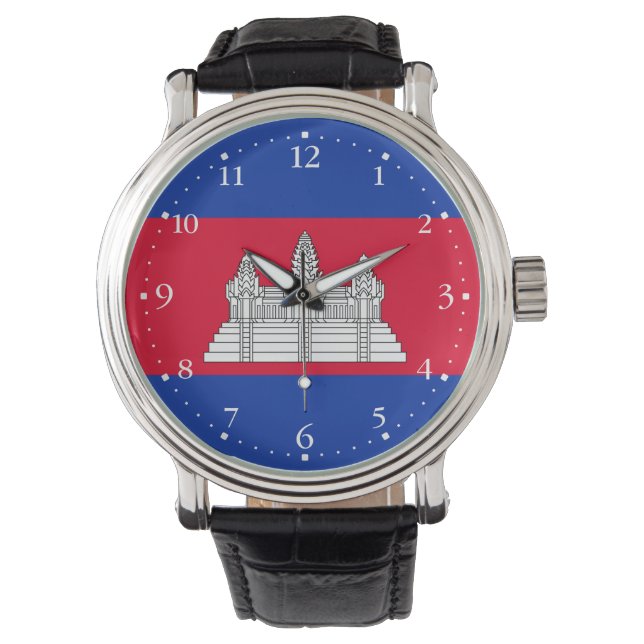 Patriotic Cambodia Flag Watch (Front)