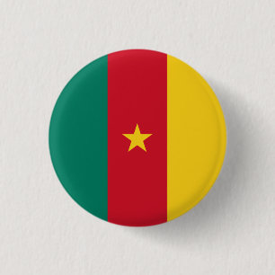 Patriotic Cameroon Flag 3 Cm Round Badge