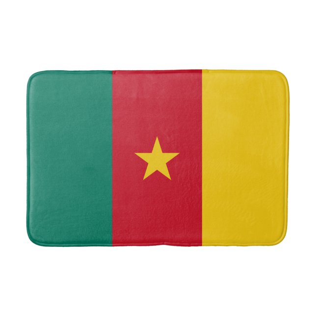 Patriotic Cameroon Flag Bath Mat (Front)
