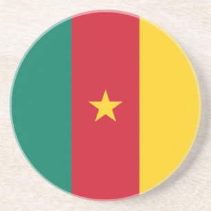 Patriotic Cameroon Flag Coaster