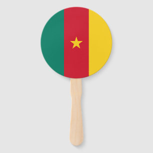 Patriotic Cameroon Flag Hand Fan