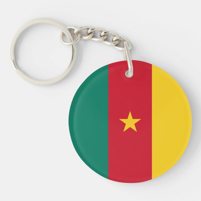 Patriotic Cameroon Flag Keychain (Front)