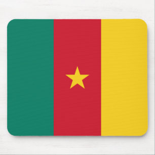 Patriotic Cameroon Flag Mouse Pad