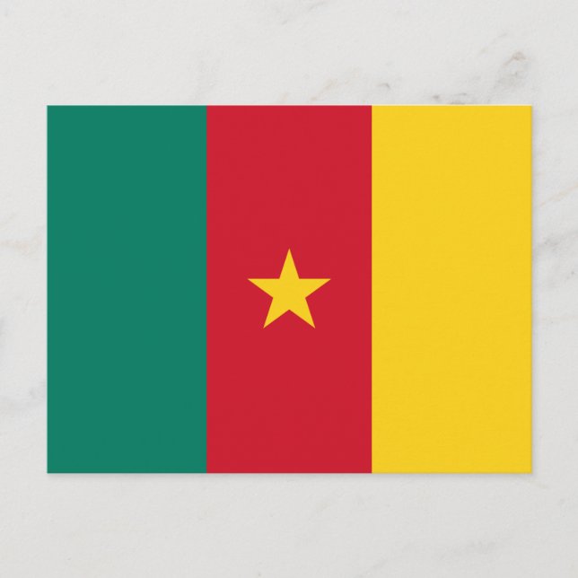 Patriotic Cameroon Flag Postcard (Front)