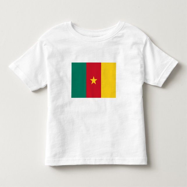 Patriotic Cameroon Flag Toddler T-Shirt (Front)