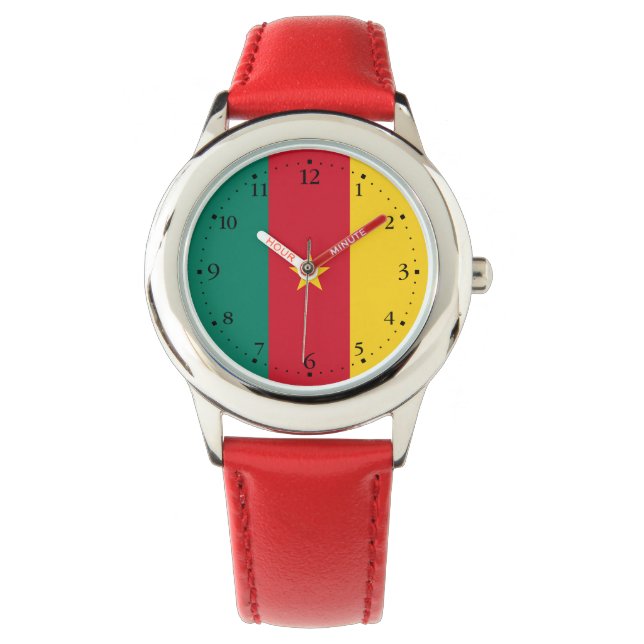 Patriotic Cameroon Flag Watch (Front)