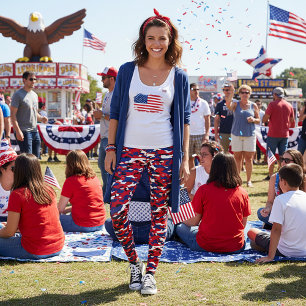 Patriotic Camo Leggings