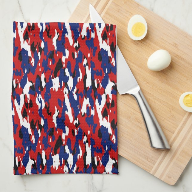 Patriotic camo tea towel (Quarter Fold)