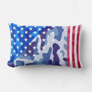Patriotic camouflage pattern lumbar cushion