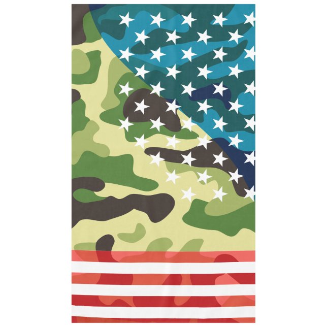 Patriotic camouflage pattern tablecloth (Front)