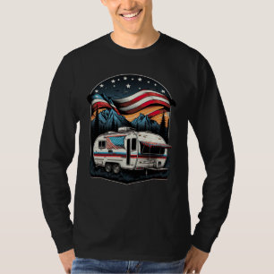 Patriotic Camping And Caravan Adventure USA 1 T-Shirt