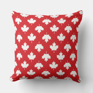 Patriotic Canada Flag Maple Leaf Cushion