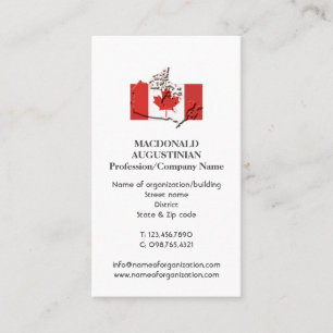 Patriotic CANADA FLAG Photo Business Card