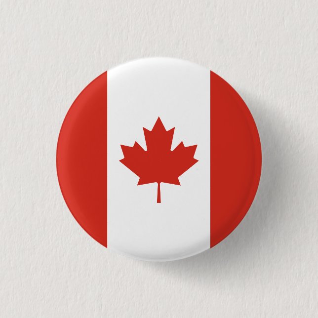 Patriotic Canadian Flag 3 Cm Round Badge (Front)