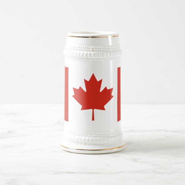 Patriotic Canadian Flag Beer Stein (Center)