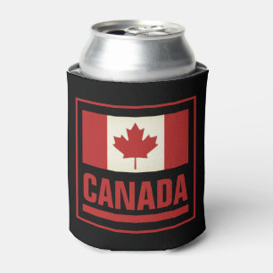 Patriotic Canadian flag can coolers for Canada Day