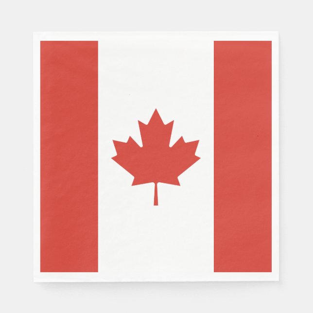 Patriotic Canadian Flag Napkin (Front)