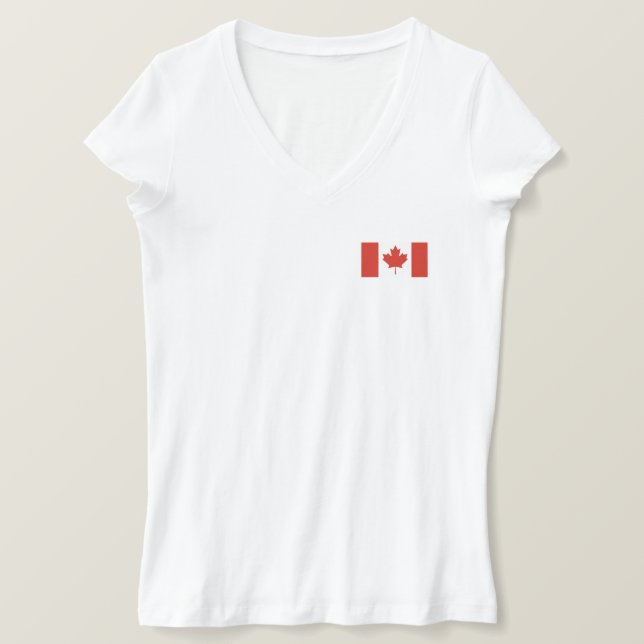 Patriotic Canadian Flag T-Shirt (Design Front)