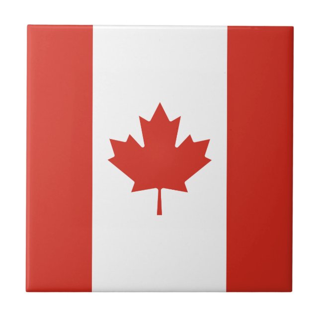 Patriotic Canadian Flag Tile (Front)